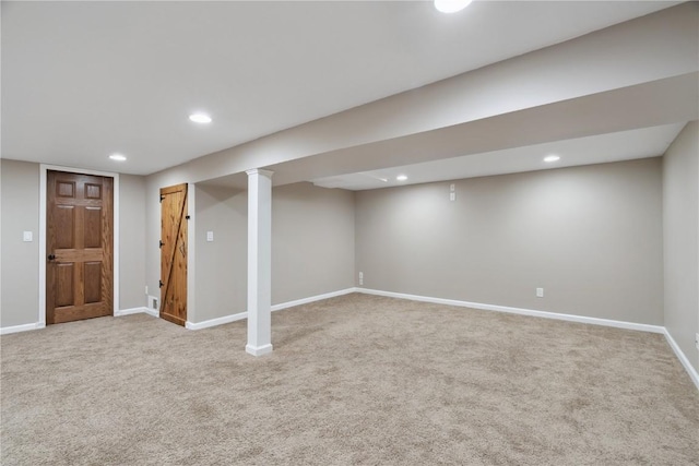5315 E Ave NW, Cedar Rapids, IA 52405 - finished below grade area with carpet flooring and recessed lighting