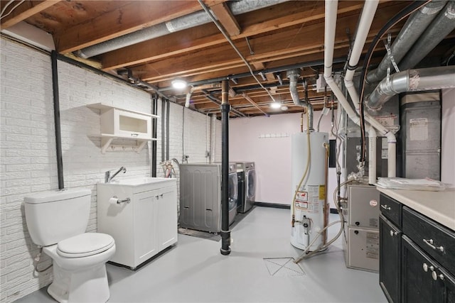 5315 E Ave NW, Cedar Rapids, IA 52405 - unfinished basement with independent washer and dryer, gas water heater, and heating unit