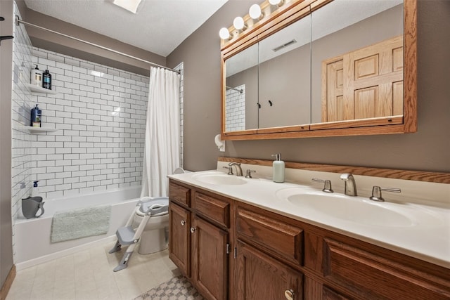 1720 Charleston Dr, Marion, IA 52302 - full bath with shower / bath combo with shower curtain and double vanity