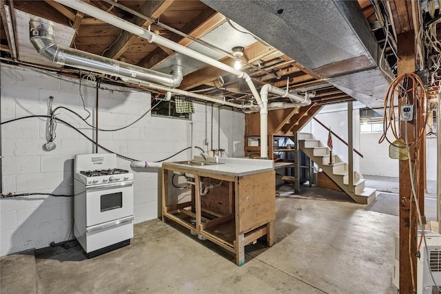 115 3rd St NE, Mount Vernon, IA 52314 - unfinished below grade area with stairs