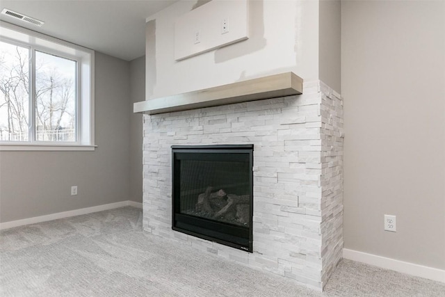 5750 Meadow Grass Cir SE, Cedar Rapids, IA 52403 - detailed view of carpet floors and a fireplace