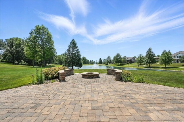 701 Sherwood Dr, Iowa City, IA 52245 - view of patio / terrace with a water view