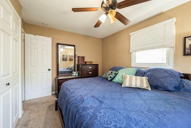 4524 Benton St, Cedar Rapids, IA 52402 - bedroom with carpet floors and a ceiling fan
