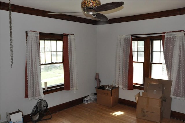 1535 SE 6th Ave, Cedar Rapids, IA 52403 - spare room with a ceiling fan and wood finished floors