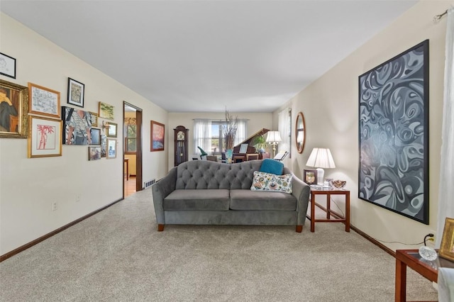 927 Southlawn Dr, Iowa City, IA 52245 - carpeted living area featuring baseboards