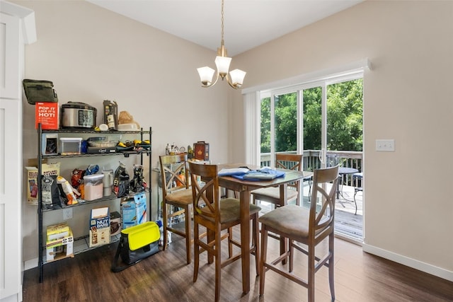281 Danielle St, Iowa City, IA 52245 - dining area with wood finished floors and a chandelier