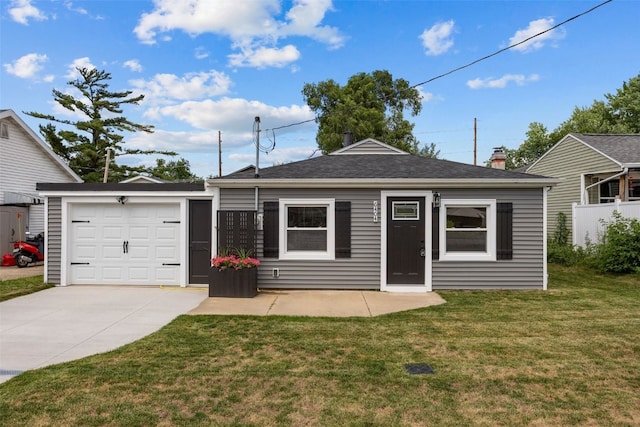 6404 Parkview Ave, Cedar Rapids, IA 52403 - view of front facade featuring driveway, a front yard, a chimney, and roof with shingles