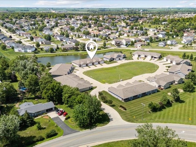 550 Meadow Oak Cir, Fairfax, IA 52228 - aerial view of residential area with a large body of water