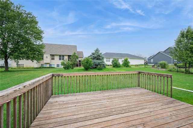 2500 Creekside Dr, Hiawatha, IA 52233 - deck featuring a lawn and a residential view