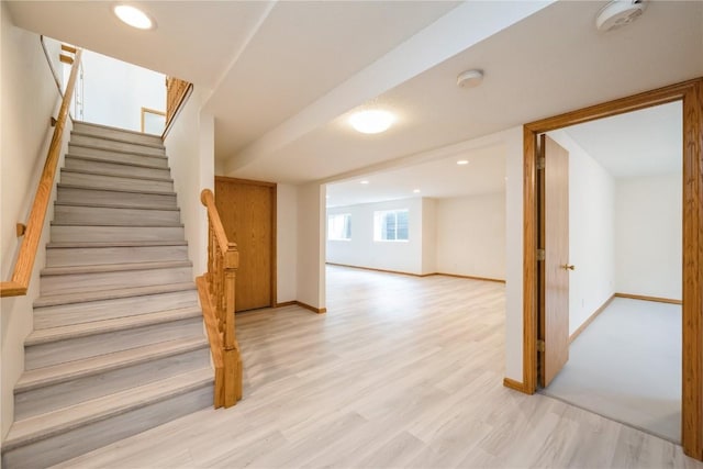 2500 Creekside Dr, Hiawatha, IA 52233 - stairway featuring wood finished floors and recessed lighting