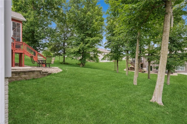 2021 Andrew Charles Dr NW, Cedar Rapids, IA 52405 - view of green lawn featuring stairway