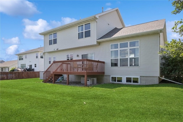 4420 Spring Meadow Pl NE, Cedar Rapids, IA 52411 - back of property with a deck and stairs