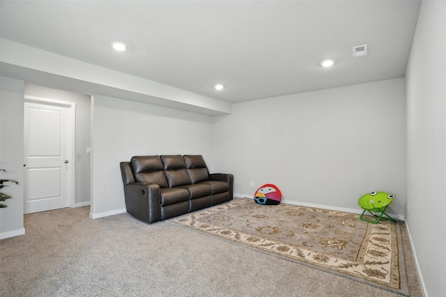 717 E Bear Dr, Tiffin, IA 52340 - recreation room featuring carpet floors and recessed lighting