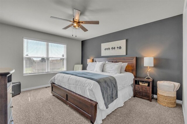 305 Sumac Dr, Palo, IA 52324 - carpeted bedroom featuring baseboards and a ceiling fan