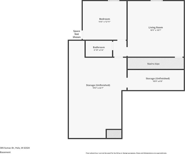 305 Sumac Dr, Palo, IA 52324 - view of room layout