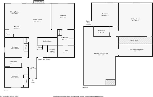 305 Sumac Dr, Palo, IA 52324 - view of floor plan / room layout