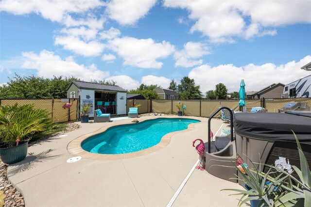 210 Northgate St NW, Shellsburg, IA 52332 - view of pool featuring a patio and a fenced backyard