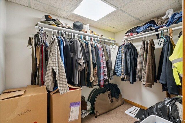 3642 Redbud Rd NE, Cedar Rapids, IA 52402 - spacious closet with a drop ceiling and carpet floors