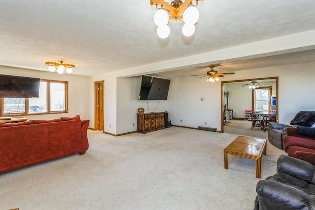 4100 Greens Grove Rd, Center Point, IA 52213 - living area with light carpet and a chandelier