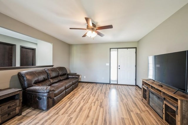 3212 Sherwood Pl, Marion, IA 52302 - living room with light wood finished floors and ceiling fan
