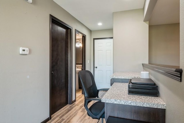 3212 Sherwood Pl, Marion, IA 52302 - office with light wood finished floors and recessed lighting