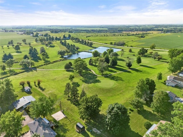 101 Golf Cir, Winfield, IA 52659 - aerial view of property's location featuring a large body of water and rural landscape
