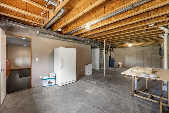 2054 Shortgrass Pl, Marion, IA 52302 - unfinished basement with freestanding refrigerator and water heater