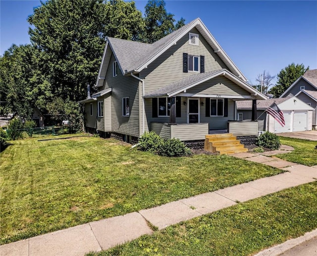 701 Hall Ave, Lowden, IA 52255 - view of front facade with covered porch and a shingled roof