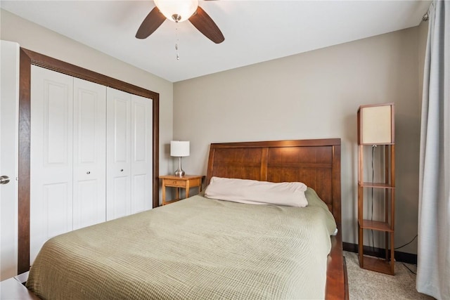8313 Monterey Dr NE, Cedar Rapids, IA 52402 - carpeted bedroom with a closet and ceiling fan