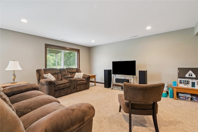 8313 Monterey Dr NE, Cedar Rapids, IA 52402 - living area with light colored carpet and recessed lighting