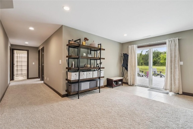 8313 Monterey Dr NE, Cedar Rapids, IA 52402 - empty room featuring light carpet and recessed lighting