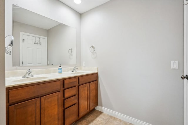 1810 Goose Lake Cir, North Liberty, IA 52317 - full bathroom with double vanity and tile patterned flooring