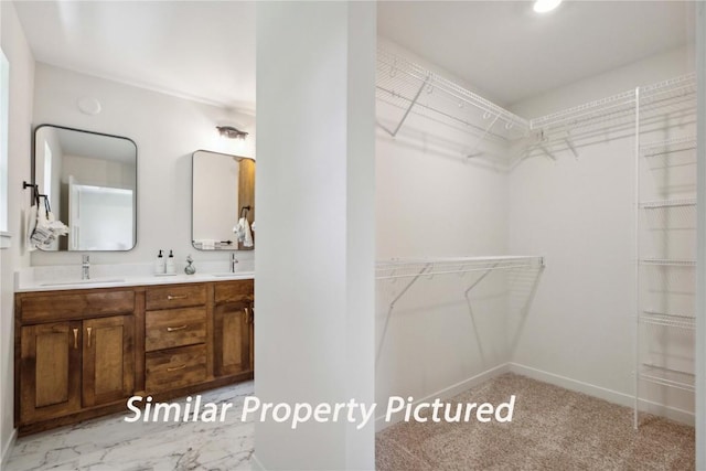 4620 Preston Ln, Iowa City, IA 52246 - full bathroom with double vanity and baseboards