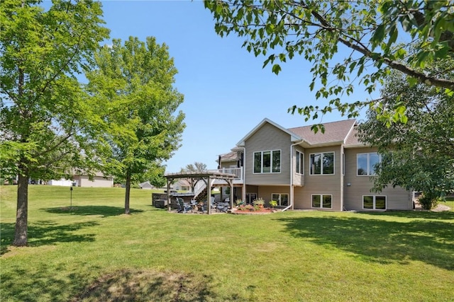 5512 Black Oak Dr NE, Cedar Rapids, IA 52411 - rear view of property with a yard and a deck