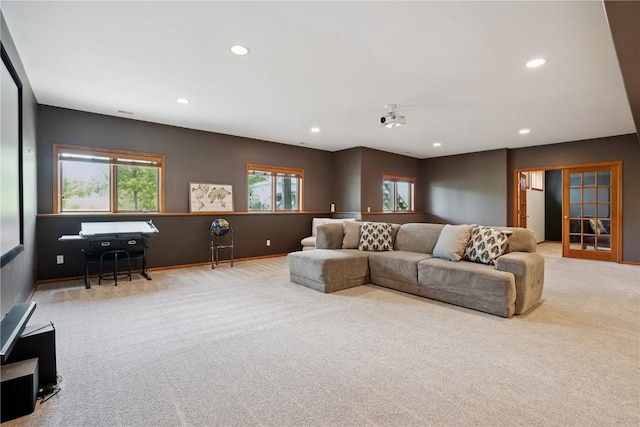 5512 Black Oak Dr NE, Cedar Rapids, IA 52411 - living room with carpet floors, plenty of natural light, and recessed lighting