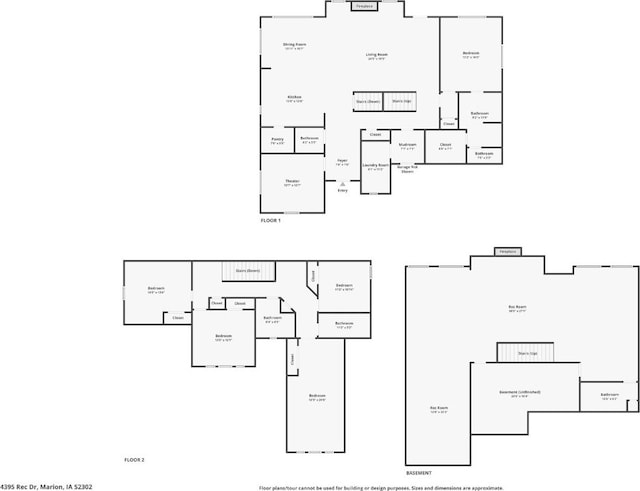 4395 Rec Dr, Marion, IA 52302 - view of floor plan / room layout