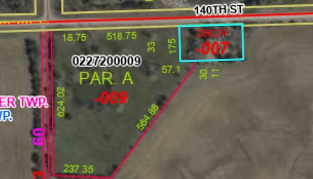 1961 140th St, Wellman, IA 52356 - map of property location featuring property parcel outlined