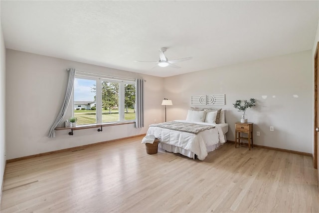 405 Linn Dr, Palo, IA 52324 - bedroom featuring light wood-style flooring and ceiling fan