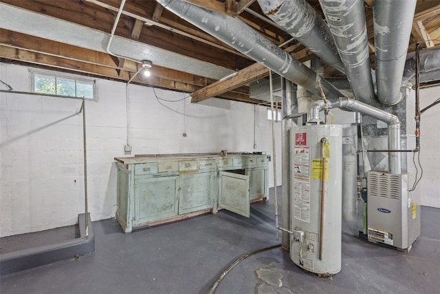 2225 SE Mount Vernon Rd, Cedar Rapids, IA 52403 - basement featuring gas water heater and heating unit