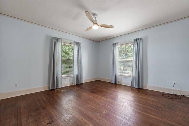 103 10th Ave SW, Mount Vernon, IA 52314 - unfurnished room with plenty of natural light, wood-type flooring, and ceiling fan