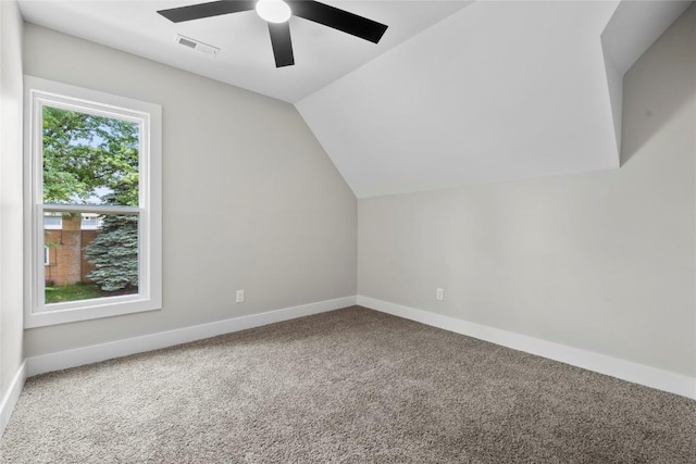 1356 Hinkley Ave NW, Cedar Rapids, IA 52405 - bonus room featuring carpet floors, ceiling fan, and lofted ceiling