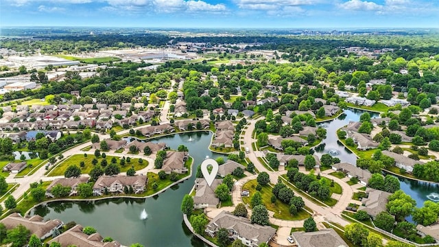 1459 Buckingham Ln, Iowa City, IA 52245 - aerial perspective of suburban area featuring a large body of water