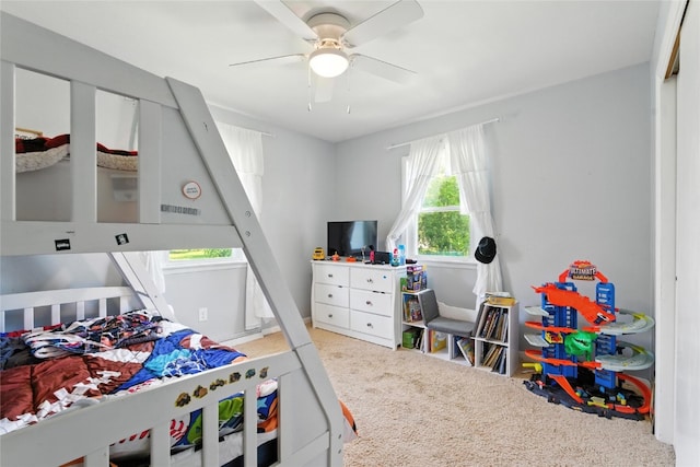 2113 Ridgewood Ave, Muscatine, IA 52761 - bedroom featuring carpet and a ceiling fan