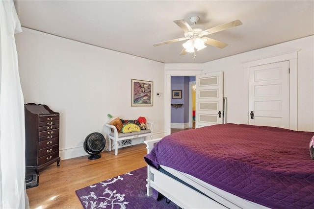 1727 Grande Ave SE, Cedar Rapids, IA 52403 - bedroom featuring wood finished floors and a ceiling fan