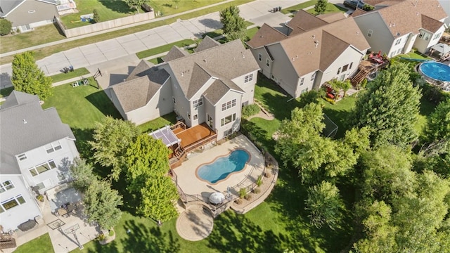 3037 Brookfield Dr, Marion, IA 52302 - aerial view of residential area featuring a pool