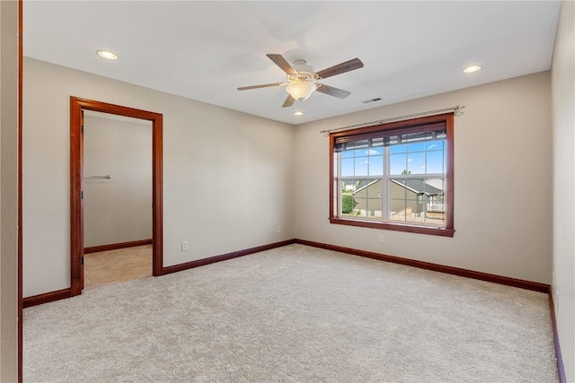 3037 Brookfield Dr, Marion, IA 52302 - carpeted spare room with ceiling fan and recessed lighting