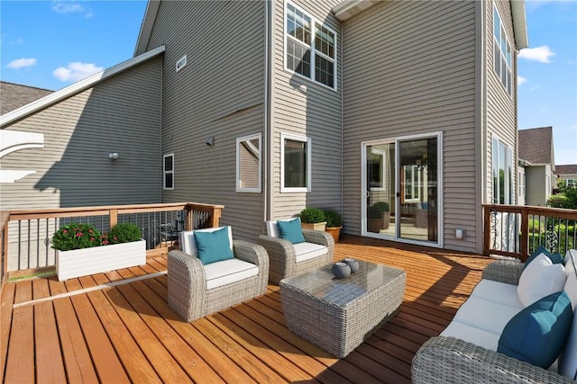 3037 Brookfield Dr, Marion, IA 52302 - wooden terrace featuring an outdoor living space