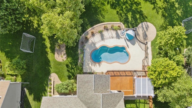 3037 Brookfield Dr, Marion, IA 52302 - drone / aerial view of a pool