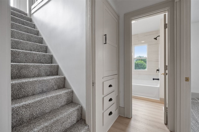 609 34th St NE, Cedar Rapids, IA 52402 - stairway with wood finished floors