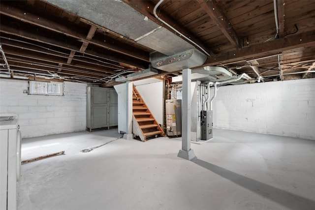 609 34th St NE, Cedar Rapids, IA 52402 - below grade area with water heater and stairway